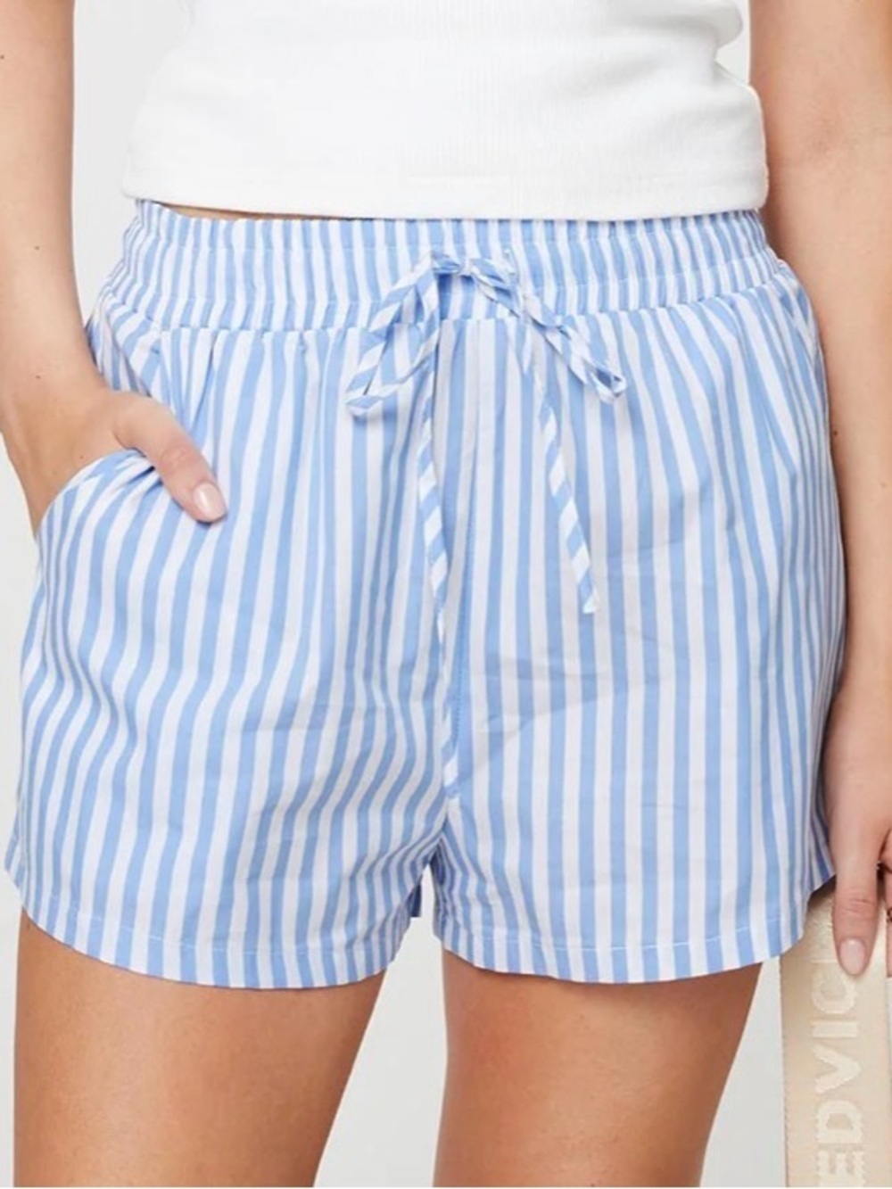 Princess Polly Charmen Boxer Shorts Green and White